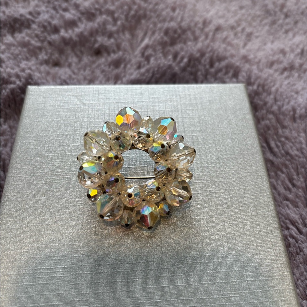 Crystal Beaded Brooch